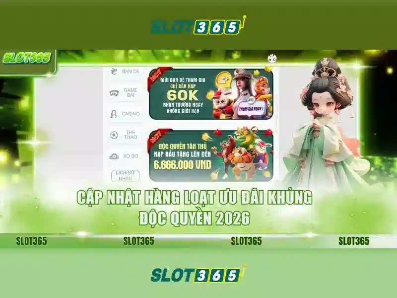 Trò chơi xèng phong phú tại Slot365